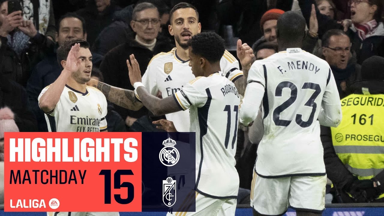 ไฮไลท์ฟุตบอลลาลีก้าสเปน เรอัล มาดริด เอาชนะ กรานาด้า 2-0 ประจำวันที่ 3 ธันวาคม 2566 พร้อมชมคลิปเต็มได้ที่ liveball2567.com