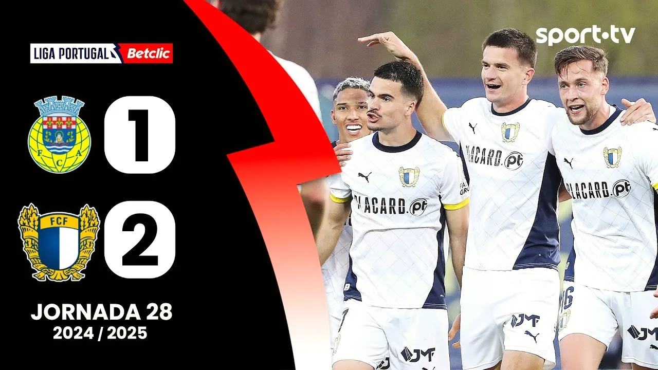 ลีกา ซาเกรส โปรตุเกส 06/04/2568 ฟามาลิเคาบุกเอาชนะ อารัวก้า 2-1 จบเกมพลิกแซงสนุกเร้าใจ