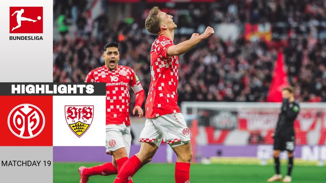 ไฮไลท์ฟุตบอล 26 ม.ค. 2568 ไมนซ์เปิดรังเฉือนสตุ๊ตการ์ต 2-0 สามแต้มสำคัญบุนเดสลีก้า
