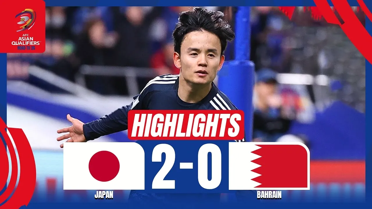 ไฮไลท์ฟุตบอลโลก รอบคัดเลือก โซนเอเชีย 2025/21.3.68 ญี่ปุ่นเฉือนบาห์เรน 2-0 ในศึกใหญ่จาก liveball2567.com