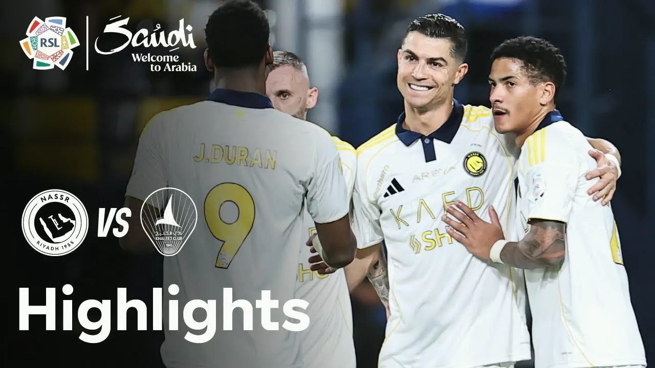 ไฮไลท์ฟุตบอล 22 พฤษภาคม 2568 อัล นาสเซอร์ เชือด อัล คาลีจ 2-0 ศึกซาอุดีอาระเบีย โปรเฟสชั่นแนล ลีก 2025 ทาง liveball2567.com