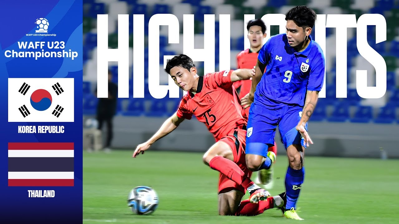 ไฮไลท์บอล U23 ชิงแชมป์เอเชียตะวันตก 2024 เกาหลีใต้(U23) ชนะ ไทย(U23) 1-0 วันที่ 21 มีนาคม 2567
