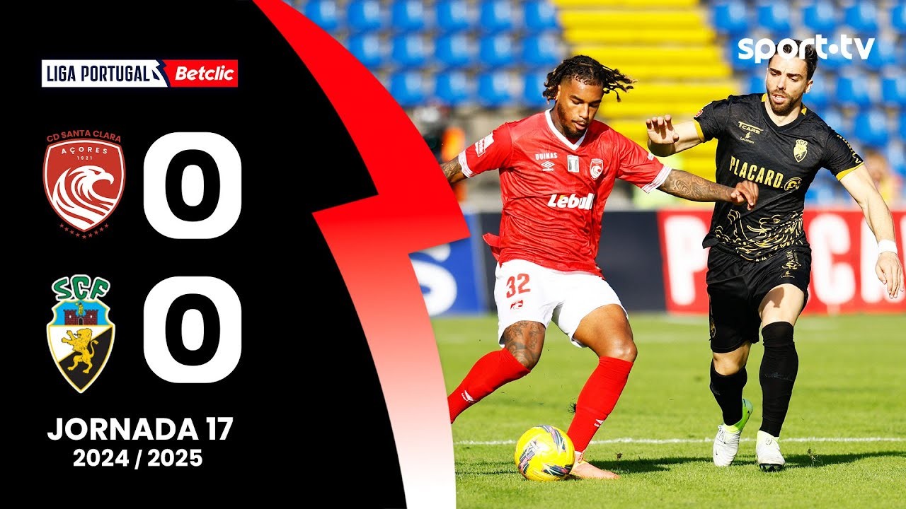 ไฮไลท์ฟุตบอล ลีกา ซาเกรส โปรตุเกส 2025 ซานตาคลาร่า เสมอ ฟาเรนเซ่ 0-0 วันที่ 6 มกราคม 2568