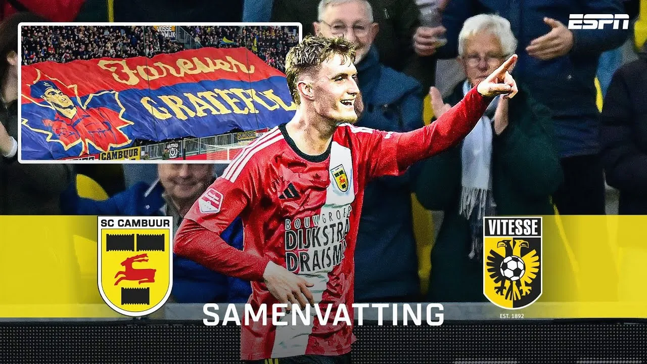 ไฮไลท์ฟุตบอล 26 เมษายน 2568 ผลบอลเอสซี คัมบูร์ ชนะ 2-1 วิเทสส์ อาร์เน่ม ศึกจูปิแลร์ลีก ฮอลแลนด์ ฤดูกาล 2025/26 ทาง liveball2567.com