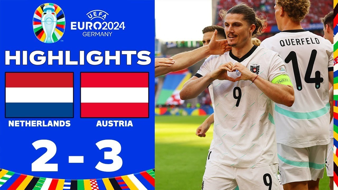 ไฮไลท์ฟุตบอลยูโร 2024 เมื่อวันที่ 26/06/2567 เนเธอร์แลนด์ 2-3 ออสเตรีย ศึกฟุตบอลทีมชาติสุดมันส์จาก liveball2567.com