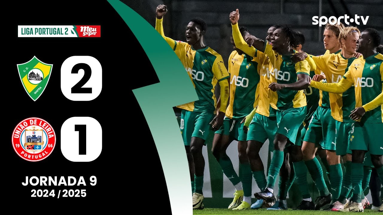 ย้อนช็อตเด็ด 29/10/2567 ซีดี มาฟรา เก็บสามแต้มพลิกชนะอูเนียว ไลเรีย 2-1 ในโปรตุเกส ดิวิชั่น 2 2024 สุดมันส์!