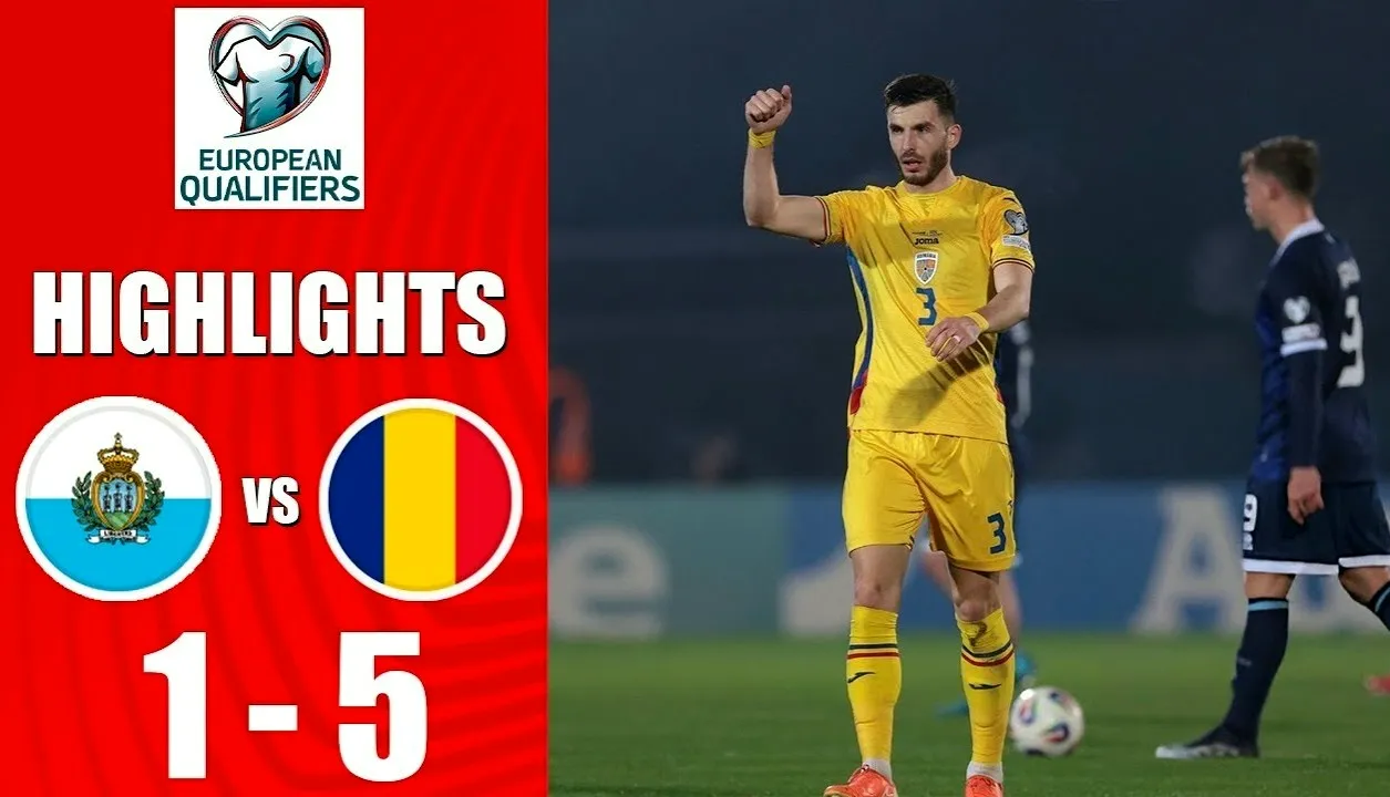 ไฮไลท์ฟุตบอล ซานมารีโน่ 1-5 โรมาเนีย ศึกฟุตบอลโลก รอบคัดเลือก โซนยุโรป ประจำวันที่ 25 มีนาคม 2568 ทาง liveball2567.com