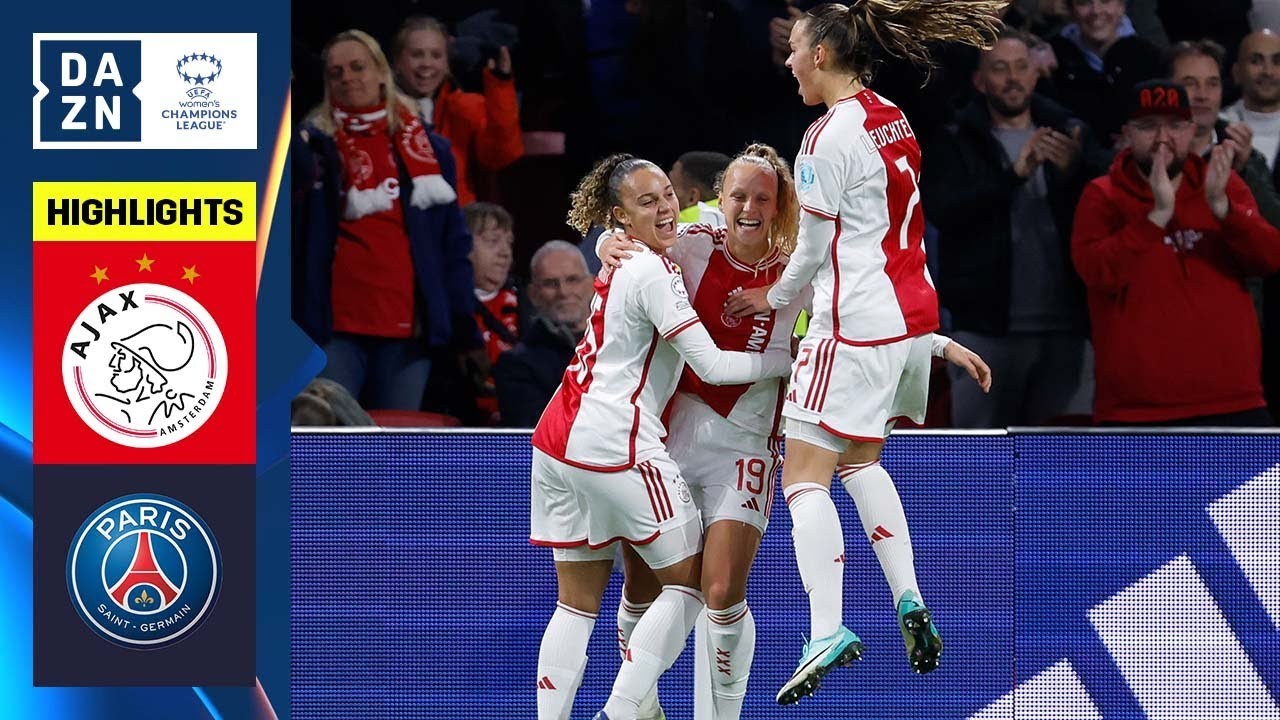 อาแจ็กซ์ อัมสเตอร์ดัมหญิงเปิดบ้านชนะปารีส แซงต์ แชร์กแมงหญิง 2-0 ในศึกยูฟ่า แชมเปี้ยนส์ ลีก หญิง ประจำวันที่ 16/11/2566