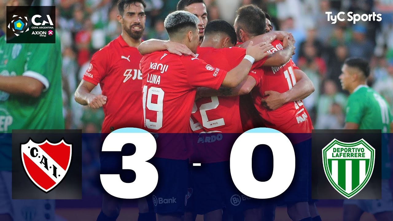 23 มีนาคม 2567 ลุ้นผลบอลไฮไลท์อินดิเพนเดนเต้ถล่มเดปอร์ติโวลาเฟร์เรเร่ 3-0 อาร์เจนติน่าคัพ 2024 ทาง liveball2567.com