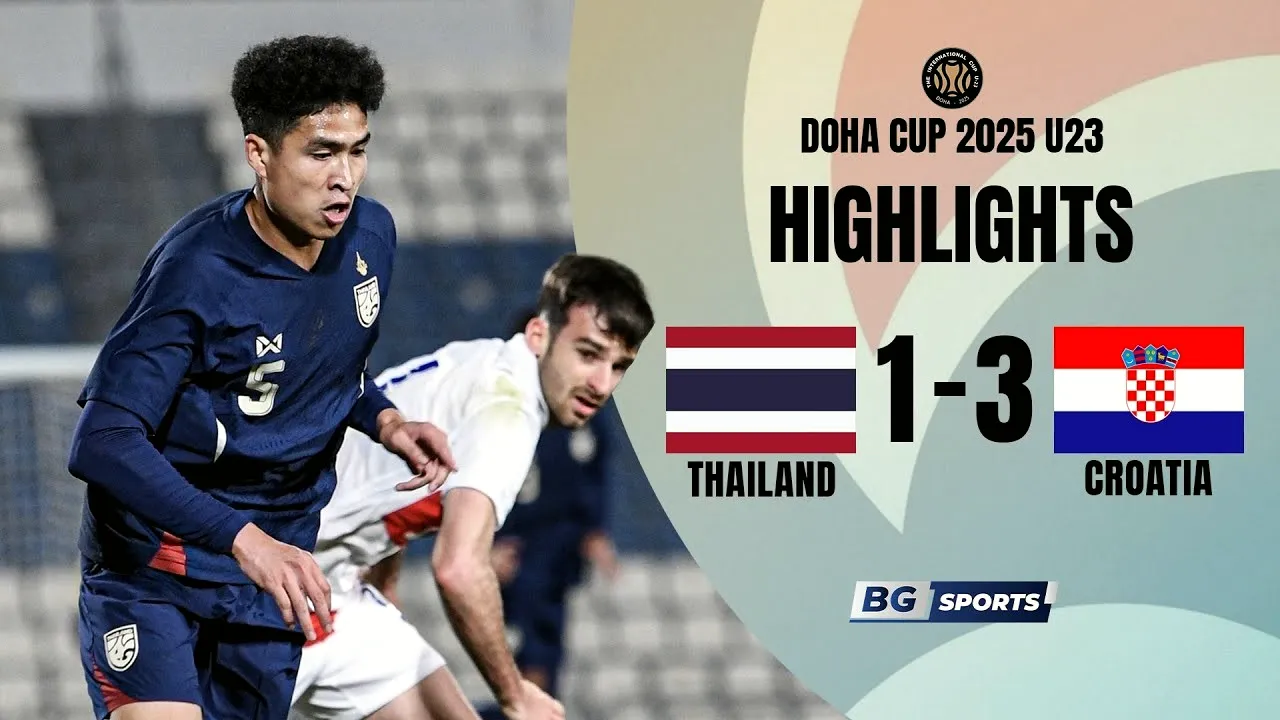 ไฮไลท์โดฮา คัพ U23 ไทย(U23) พ่าย โครเอเชีย(U23) 1-3 วันนี้ 26/03/2568 liveball2567.com