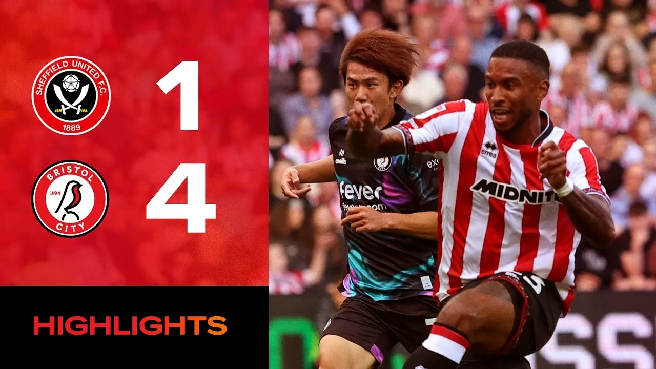 ไฮไลท์ฟุตบอล เชฟฟิลด์ ยูไนเต็ด แพ้คาบ้าน บริสตอล ซิตี้ 1-4 เดอะแชมเปี้ยนส์ชิป อังกฤษ 10/08/2568