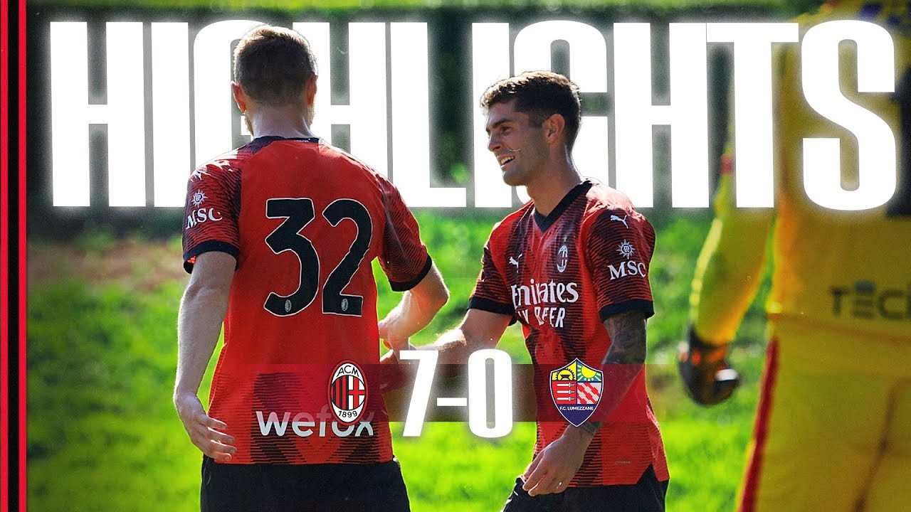 ไฮไลท์ฟุตบอล เอซี มิลาน ถล่ม ลูเมซซานี่ 7-0 ในเกมอุ่นเครื่องกระชับมิตรสโมสร ทาง liveball2567.com