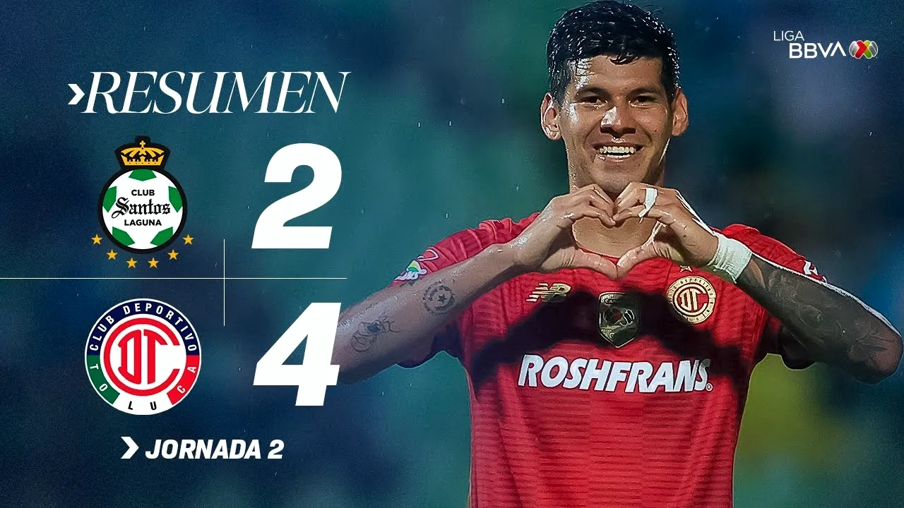 ลุ้นสุดมันส์ ซานโตส ลากูน่า พ่ายคาบ้าน 2-4 โตลูก้า เม็กซิโก พรีเมร่า ดิวิชั่น 17 กรกฎาคม 2568 liveball2567.com