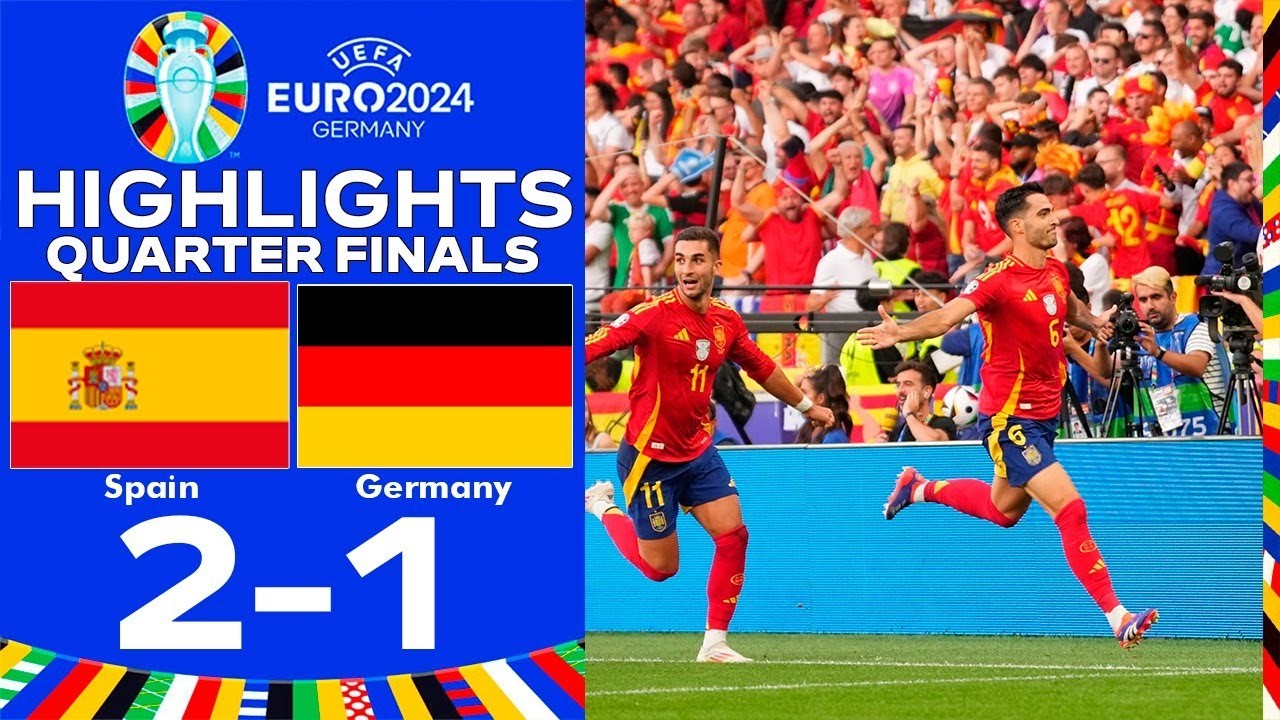 ไฮไลท์ฟุตบอล ยูโร 2024 รอบ 8 ทีมสุดท้าย 6 กรกฎาคม 2567 สเปน 2-1 เยอรมัน เกมพลิกดราม่าเข้ารอบรองชนะเลิศ