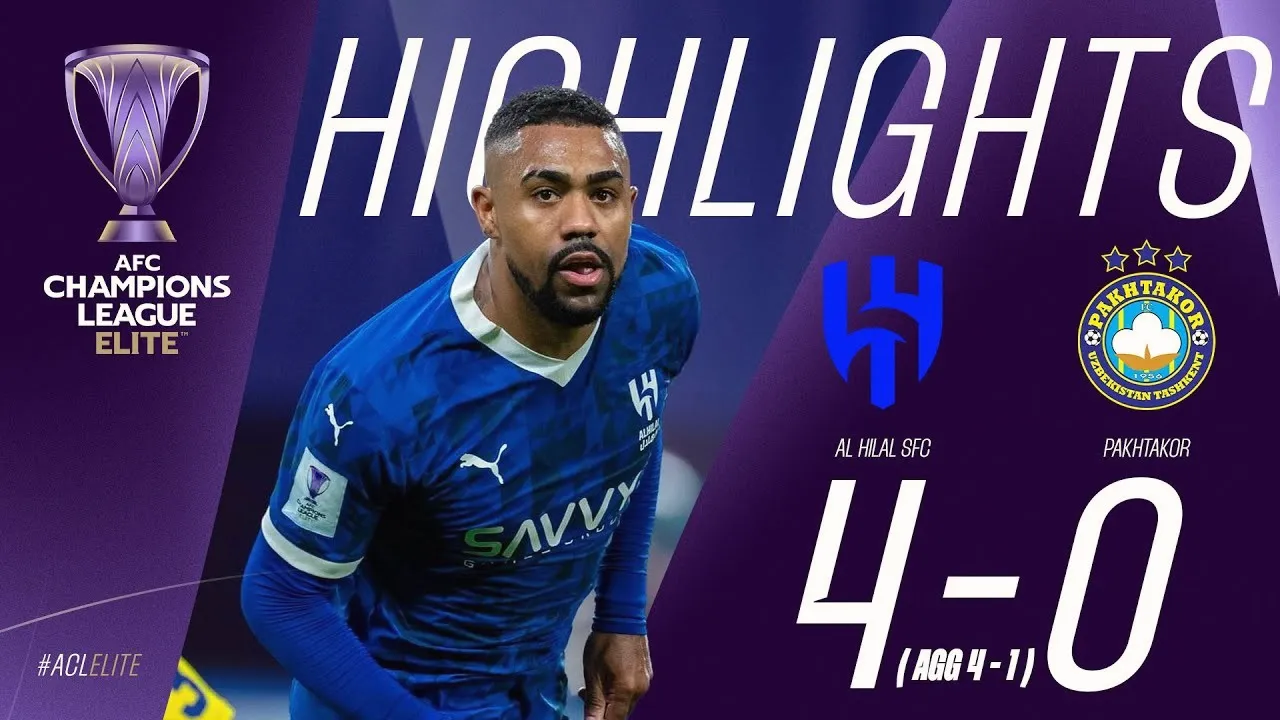 ไฮไลท์บอล อัล ฮิลาลซาอุฯ ถล่ม ปัคตากอร์อุซเบฯ 4-0 ศึกเอเอฟซีแชมเปี้ยนส์ลีก อีลิท 2025 12 มีนาคม 2568