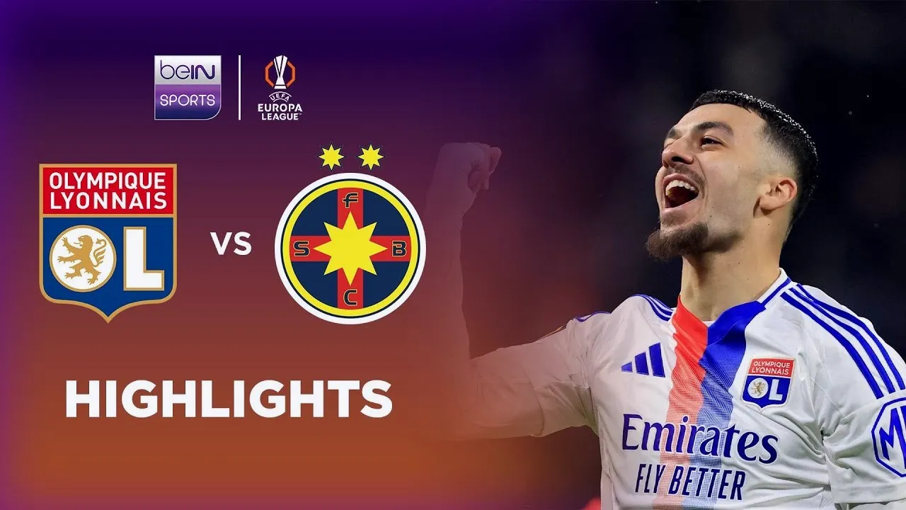 ไฮไลท์ฟุตบอล 14/03/2568 โอลิมปิก ลียง ถล่ม สเตอัว บูคาเรสต์ 4-0 ศึกยูฟ่า ยูโรป้า ลีก รอบ16 ทีมสุดท้ายนัดสอง เดือดจัดที่สนามเว็บ liveball2567.com
