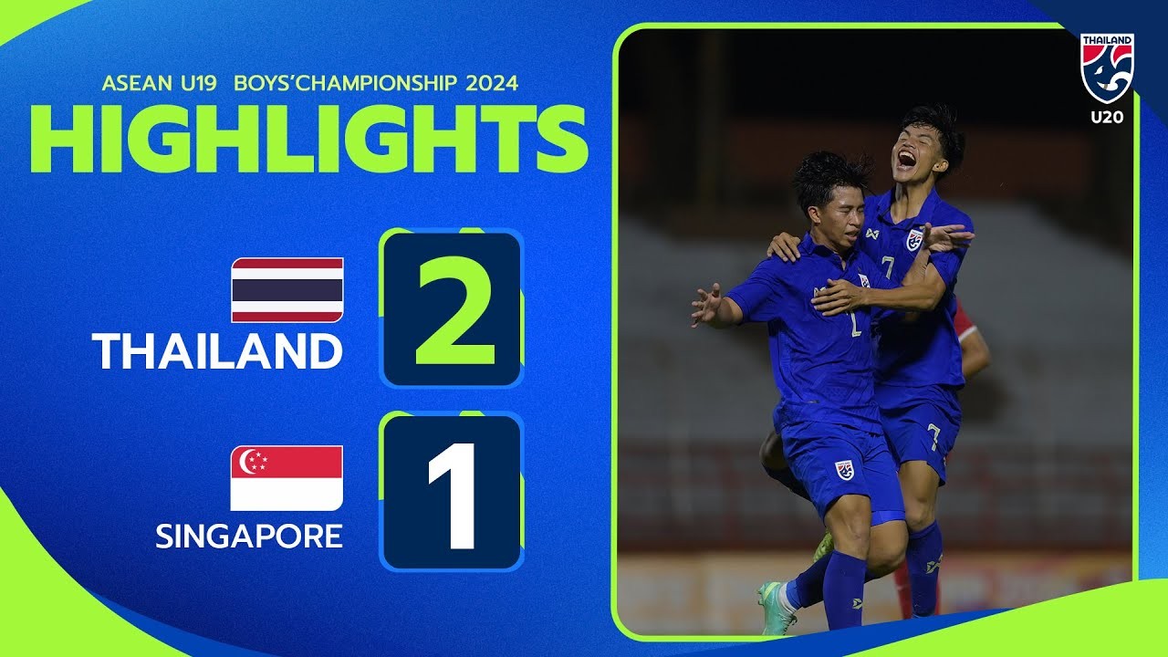 liveball2567.com วันที่ 20 กรกฎาคม 2567 ไฮไลท์ ไทย 2-1 สิงคโปร์ ศึกชิงแชมป์อาเซียน U19 ปี 2024