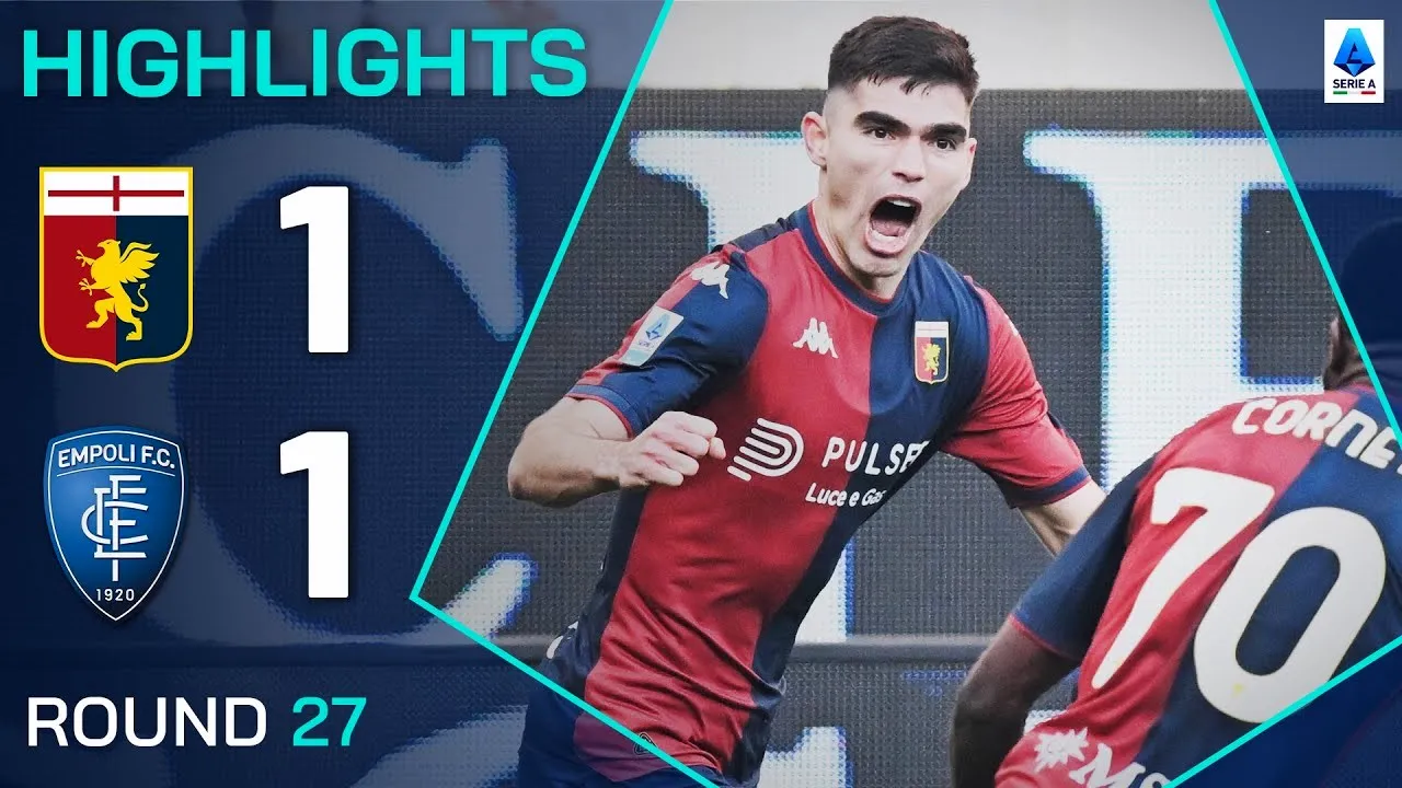 ไฮไลท์ฟุตบอลกัลโช่ เซเรียอา อิตาลี 3 มีนาคม 2568 เจนัว เสมอ เอ็มโปลี 1-1 เกมดุเดือดครบทุกอรรถรสจาก liveball2567.com