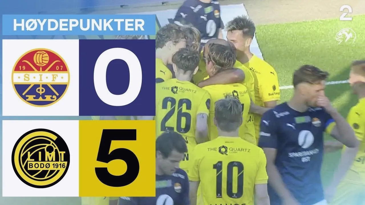 ไฮไลท์ฟุตบอล สตรอมก็อดเซ็ทพ่ายยับ โบโด กลิมท์ถล่ม5-0 ศึกนอร์เวย์ ทิปเปลีเก้น 2025 วันที่ 16/08/2568