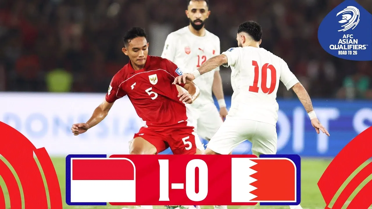 ลุ้นระทึก! อินโดนีเซียเฉือนบาห์เรน 1-0 ศึกฟุตบอลโลก 2026 รอบคัดเลือกโซนเอเชีย 26/03/2568 ชมไฮไลท์สุดเดือดทาง liveball2567.com
