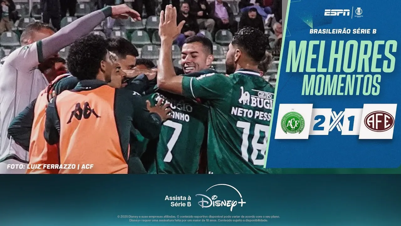 ไฮไลท์ฟุตบอลบราซิล ซีรี่ย์บี 2025/66 ชาเปโคเอนเซ่เฉือนเฟอร์โรเวียเรีย 2-1 ครบทุกประตู 17 มิถุนายน 2568