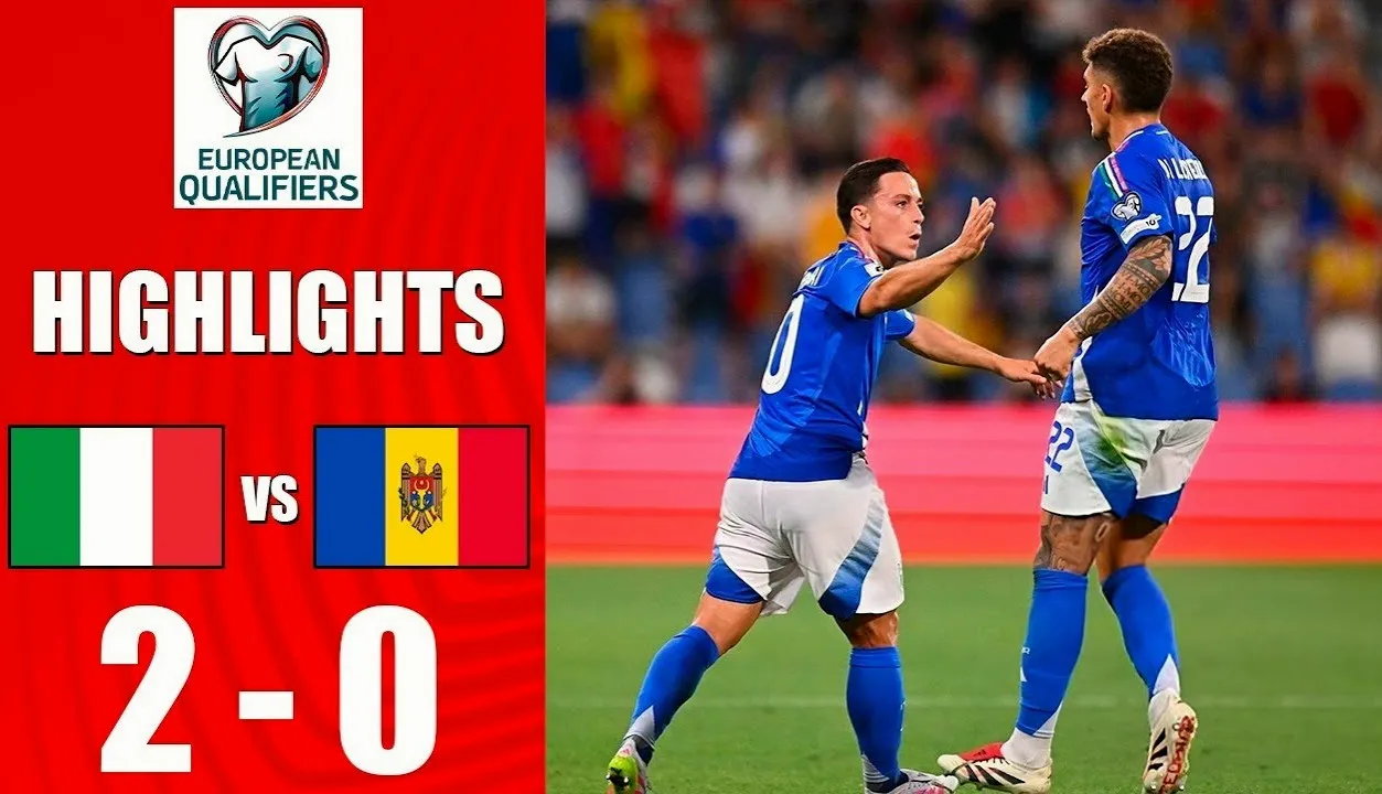 ไฮไลท์บอล 10/06/2568 อิตาลี เปิดรังถล่มมอลโดว่า 2-0 ศึกฟุตบอลโลกรอบคัดเลือกโซนยุโรป 2025 เจ้าบ้านทำได้เด็ดขาด