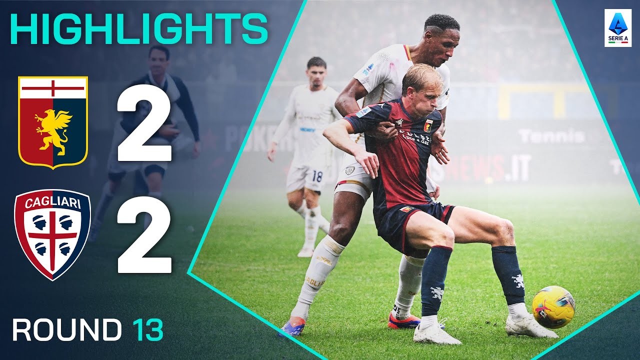 ไฮไลท์ฟุตบอล เจนัว เสมอกายารี่ 2-2 เกมสุดมันเซเรียอา อิตาลี ฤดูกาล 2024/25 วันที่ 25 พฤศจิกายน 2567