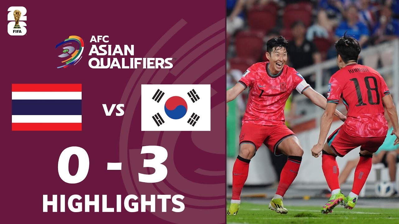 ไฮไลท์บอลไทยพ่ายเกาหลีใต้ 0-3 ศึกฟุตบอลโลก 2026 รอบคัดเลือก โซนเอเชีย ประจำวันที่ 27 มีนาคม 2567