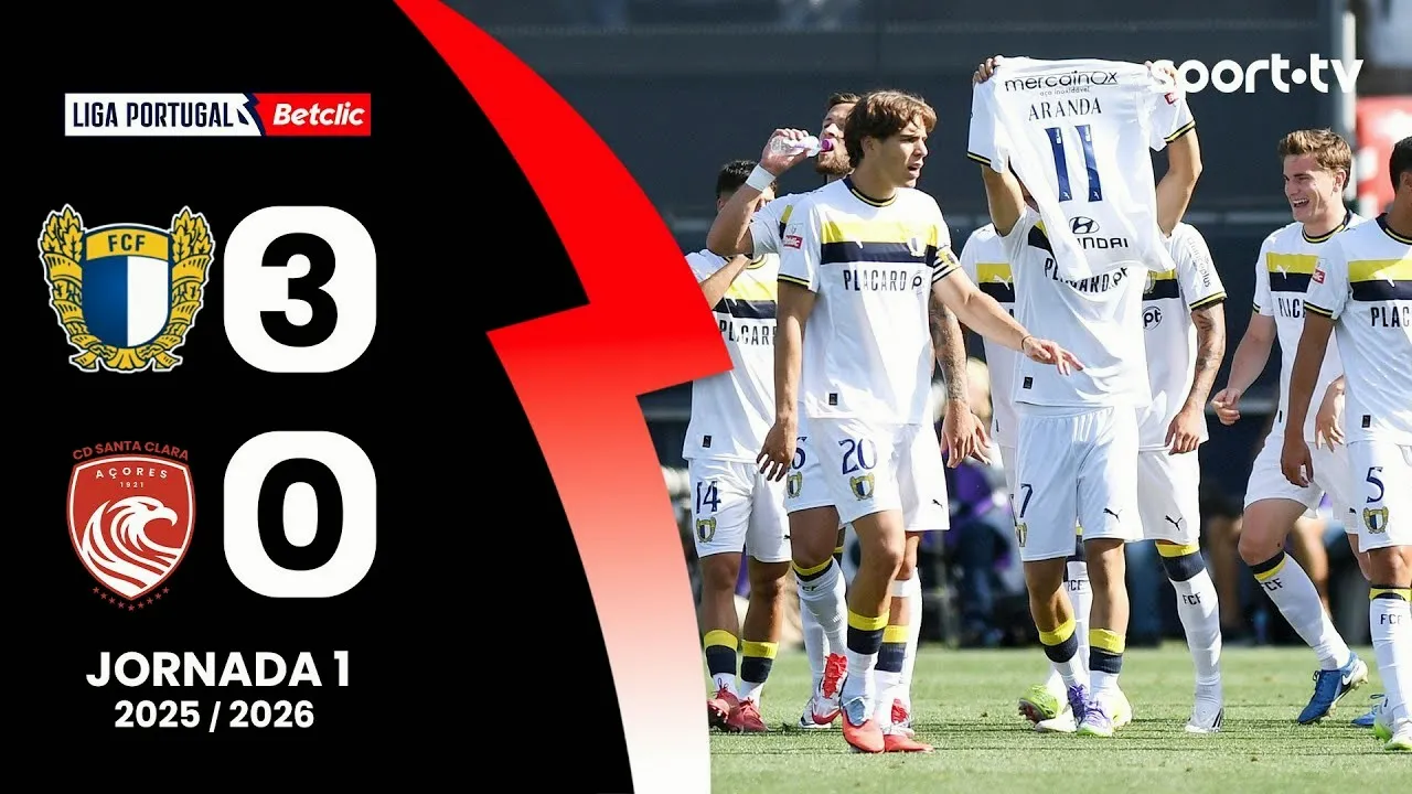 ไฮไลท์ฟุตบอล 11/08/2568 ฟามาลิเคา 3-0 ซานตาคลาร่า พรีไมร่า ลีก้า โปรตุเกส liveball2567