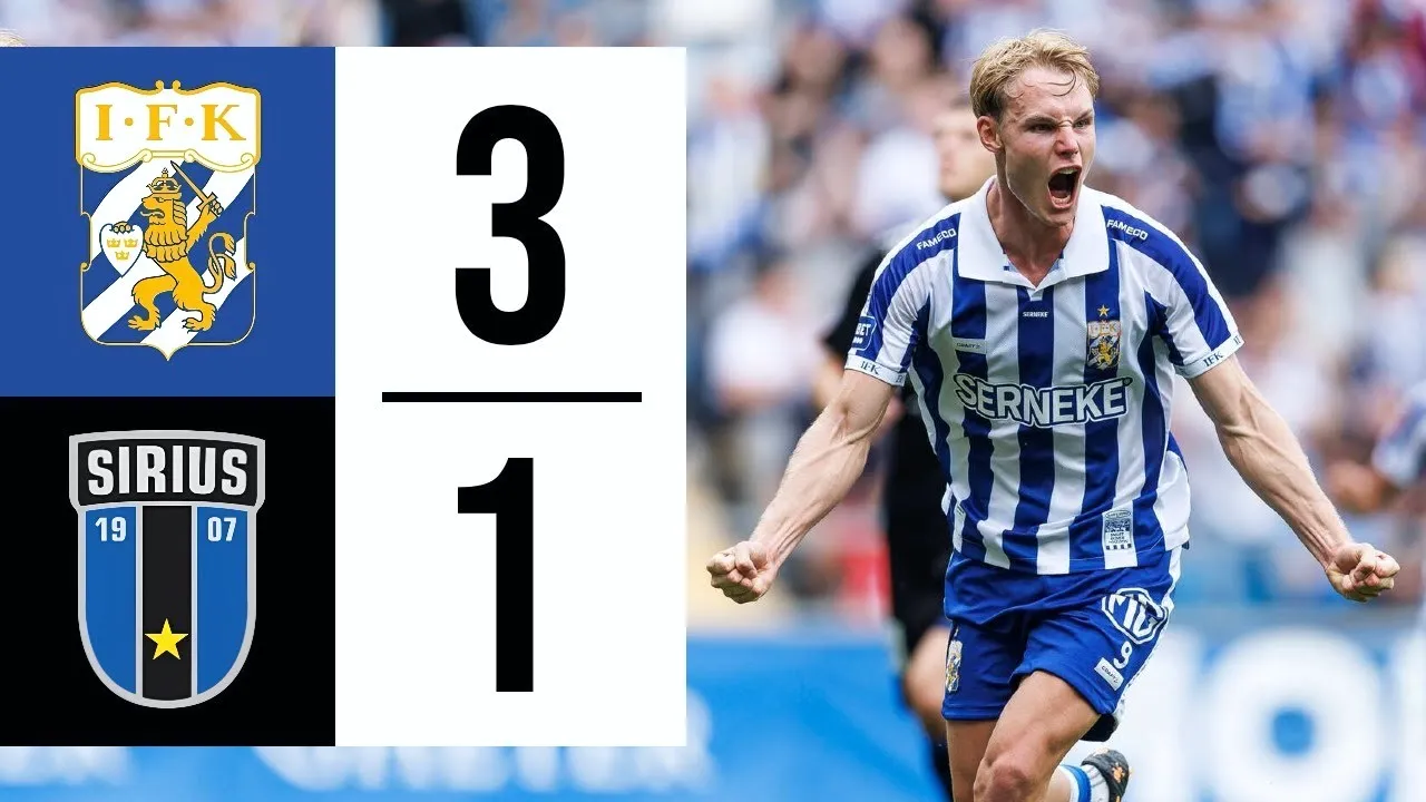 07/07/2568 โกเตบอร์กถล่มซิริอุส 3-1 ศึกสวีเดนออลสเวนส์คาน 2025 คว้าชัยเด็ดขาด