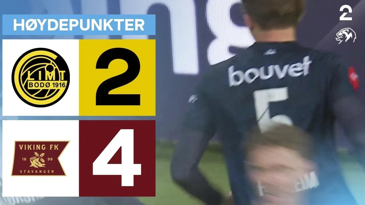 ไฮไลท์ฟุตบอลไวกิ้ง เอฟเค บุกเอาชนะ โบโด กลิมท์ 4-2 ศึกนอร์เวย์ ทิปเปลีเก้น 2025 ประจำวันที่ 29/05/2568