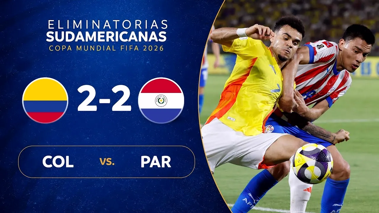 ลุ้นถึงนาทีสุดท้าย! โคลัมเบีย 2-2 ปารากวัย ฟุตบอลโลกรอบคัดเลือก โซนอเมริกาใต้ 26 มีนาคม 2568