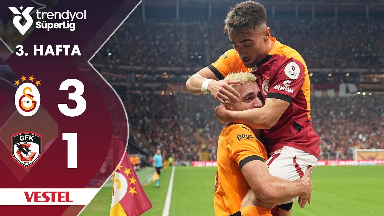 ไฮไลท์ฟุตบอลตุรกี ซุปเปอร์ลีก 2024 กาลาตาซารายเปิดบ้านชนะกาเซียนเทป 3-1 ประจำวันที่ 18/09/2567 จาก liveball2567.com